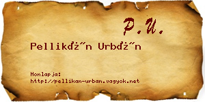 Pellikán Urbán névjegykártya